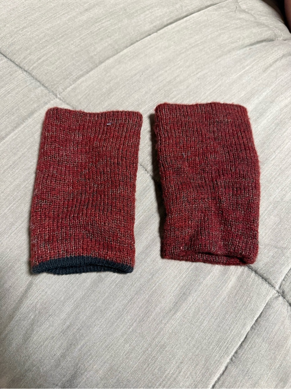 Burgundy sock cuffs